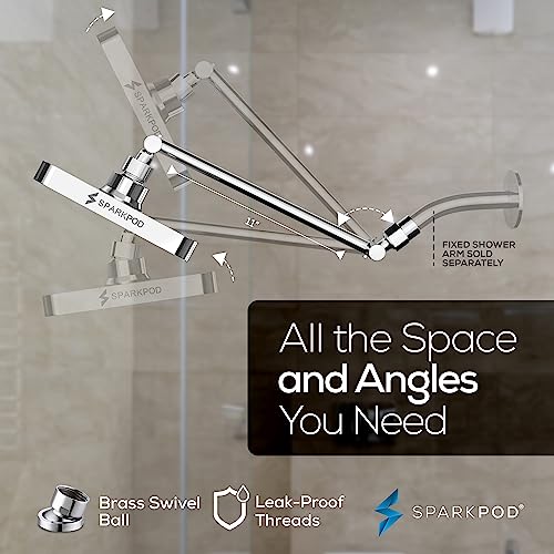 6" Square Rain Shower Head with 11" Shower Arm