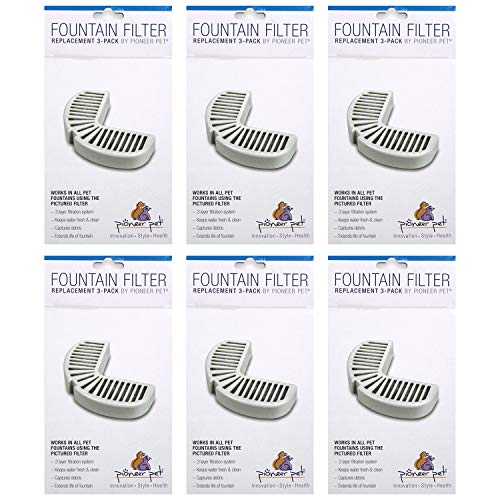 Replacement Filters for Ceramic & Stainless Steel Fountains (18 Count)