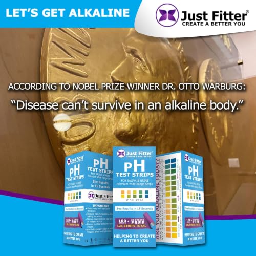 pH Test Strips for Testing Alkaline and Acid Levels in The Body. Track & Monitor Your pH Level Using Saliva and Urine. pH Tester for Highly Accurate Results in Seconds. (125 Count)