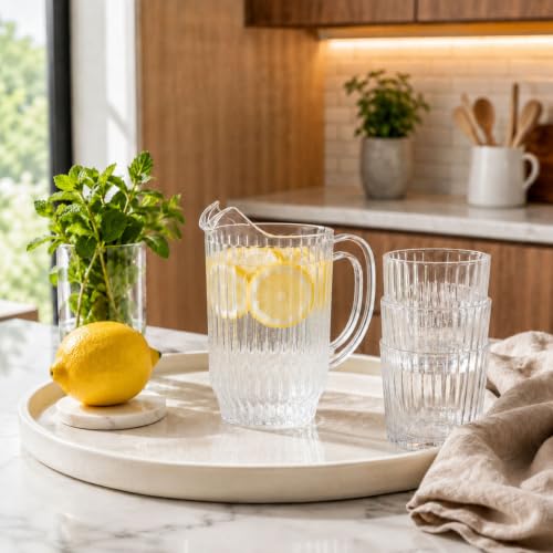 32 oz Clear Plastic Water Pitcher