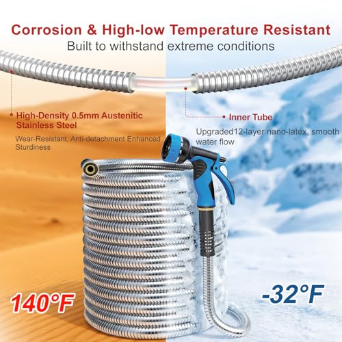 100ft Metal Garden Hose