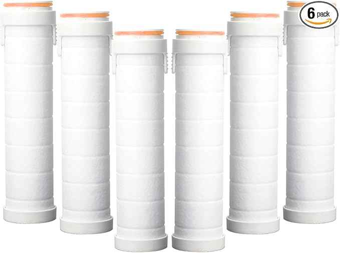 Luxsego Shower Head Filters for High Pressure Shower Head, 6 PCS PP-Cotton Filter Cartridge for Hard Water Soften Hard Water, Handheld Shower Head Replacement Filters