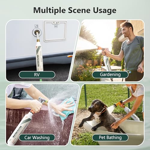 NSF Certified RV Inline Water Filter with Hose Protector