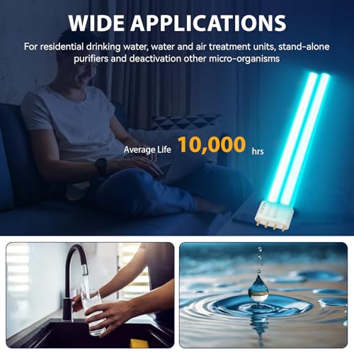 2 Pack 18W UV Light for Pond Replacement Bulb Compatible with AQUATOP