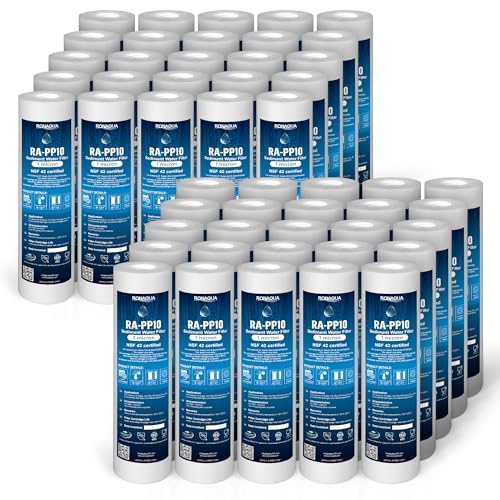 1 Micron Sediment Water Filter Cartridge 10"x2.5" (50 Count)