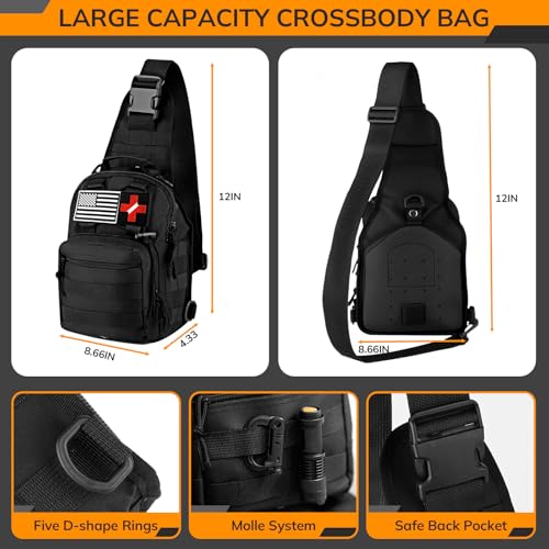 Survival Kit 250pcs Survival Tools Tactical Gear and Trauma Bag