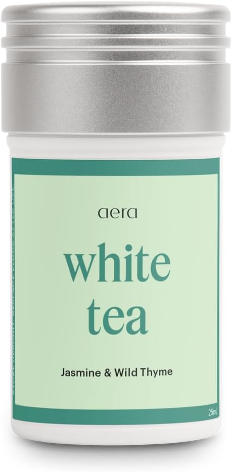 AERA Smart Home Fragrance Diffuser and White Tea Scent Refill Bundle - Alexa Compatible, Hypoallergenic, Family and Pet Safe, App Controlled