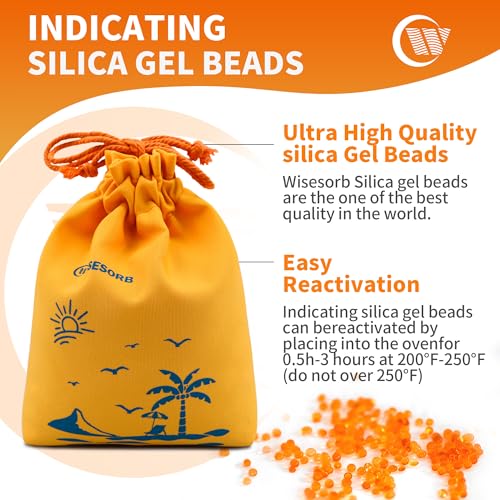 1000g Reachargeable Silica Gel Beads with 1 Cloth Bag (2 Count)