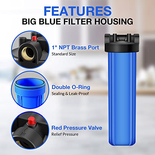 DB20P 20" *4.5" Whole House Sediment Water Filter Housing
