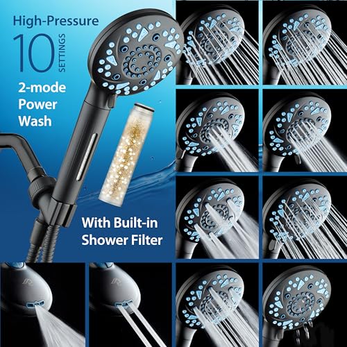 High Pressure 10 Spray Mode Filtered Showerhead