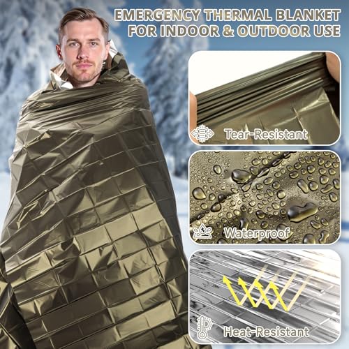 Survival Emergency Thermal Blankets (4 Count)