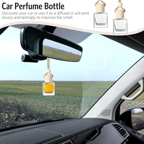 100 Pcs Car Diffuser Bottles Empty Bulk with Wood Cap (100 Count)