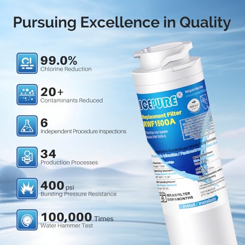 MSWF Refrigerator Water Filter Replacement for GE® MSWF (3 Count)