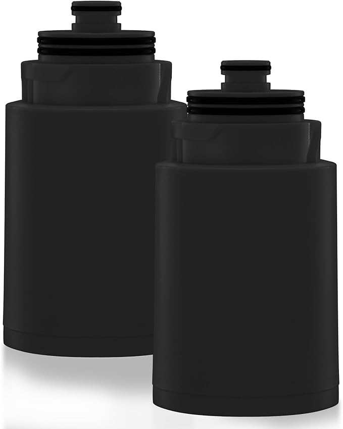 Ryamen Shower Head Filters Replacement ONLY for Dual 10" Filtered Shower Head Combo, Effective Chlorine Removal Rate≥90%, 2-Pack (Black)