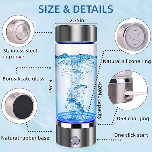 Hydrogen Water Bottle Generator 2pack (2 Count)