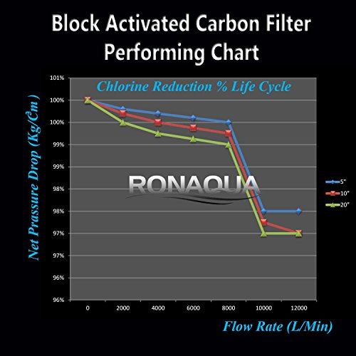 Standard Whole House Coconut Shell Carbon Block 5 Micron Water Filter 20” x 2.5” Fits 20” x 2.5” Housings. Remove Chlorine and Bad Odor. Compatible with C1