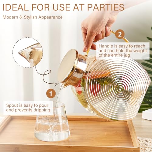 84 oz Glass Pitcher with Lid