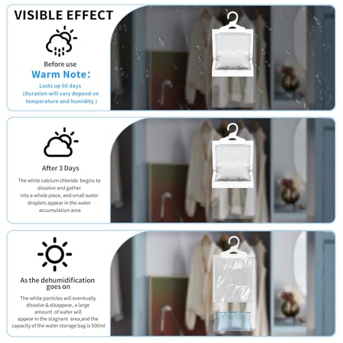 12 Pack Moisture Absorber Hanging Bags
