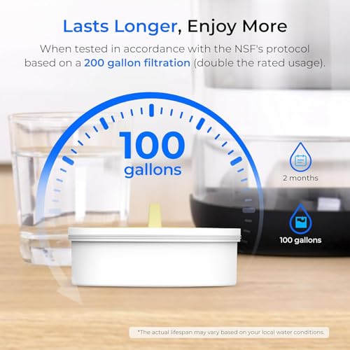 PT 72BL Glass Water Filter Pitcher