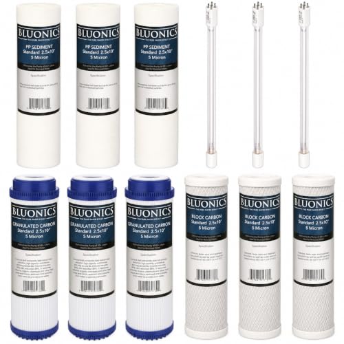 12 Piece Replacement Filter and UV Lamp Set for Compatible 4