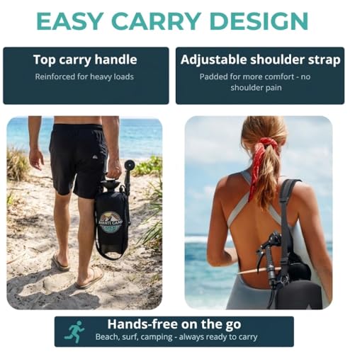 Portable Camping Shower Padded Strap Neoprene Sleeve 2.1 Gal 8L