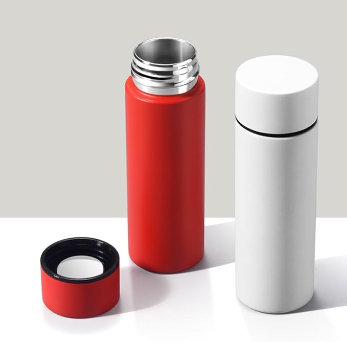 5 oz Mini Thermos Cute Water Bottle - Insulated Stainless Steel Bottle - Keeps Cold for 12 hours, Hot for 6 hours - Pink