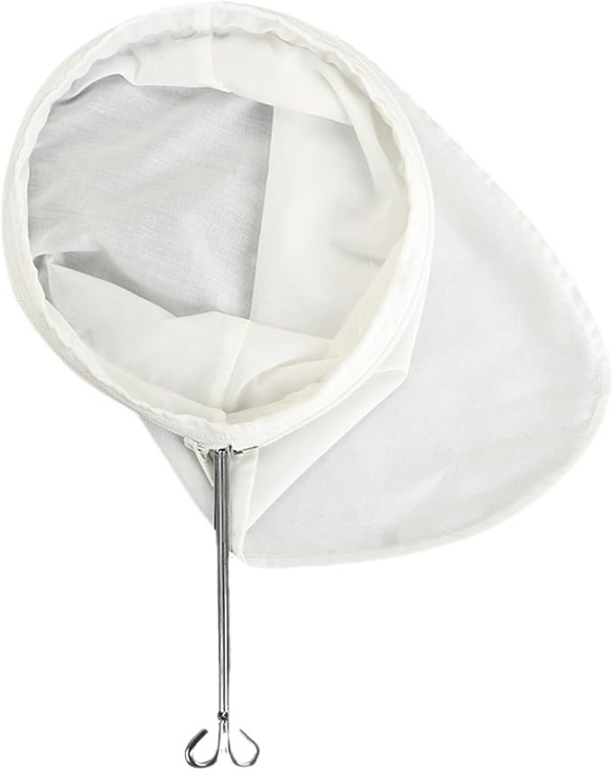 Reusable Coffee Tea Filter Cloth Fine Mesh Cotton Fabric Zipper Closure Tea Filter Sock for Milk Tea Lovers