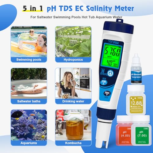Salt Meter for Pools & pH Meter