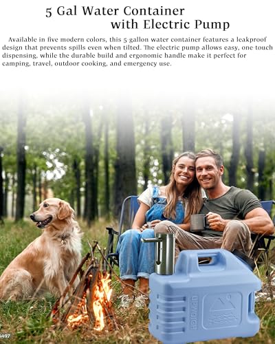 5 Gallon Water Jug with Rechargeable Water Pump