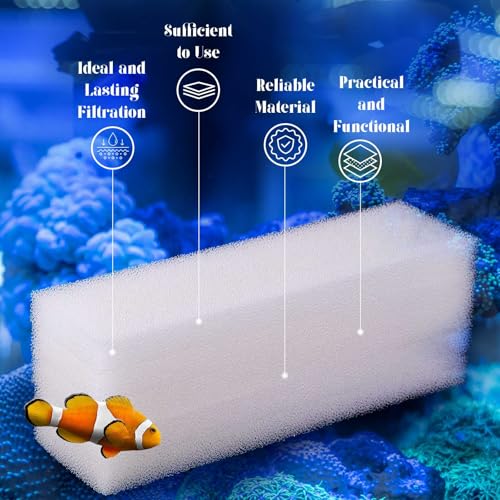10 Pcs Filter Pad Compatible with Fluval U4 Underwater Sponge Aquarium Filter Media Replacement Accessories Compatible for Aquarium (10 Count)