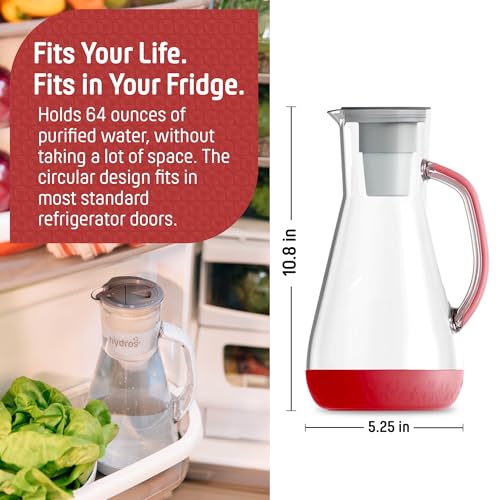 64 Ounce Water Filter Pitcher with Patented Fast Flo Tech