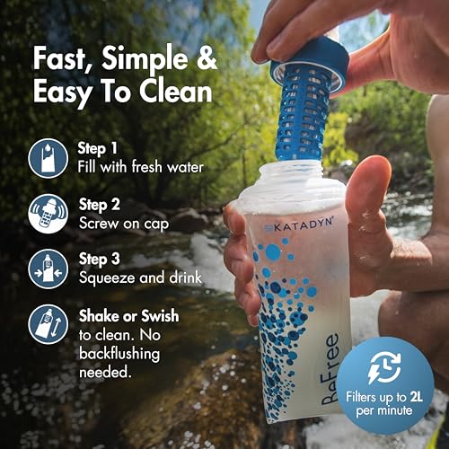 BeFree Collapsible Water Filter Bottle 0.6L