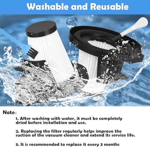 Filter Replacement Compatible with IonVac ZipVac 8842 8200 Handheld Vacuum Cleaner (4 Count)