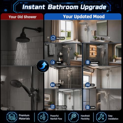 12" Rain Shower Head with Handheld