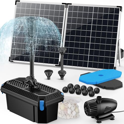 55W Solar Fountain Pump with Pond Filter Box