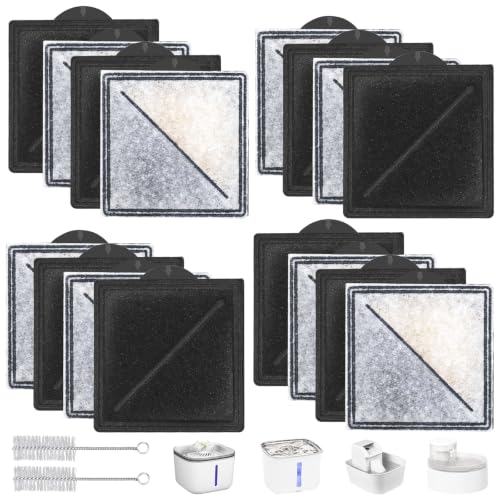 16+2 Pack Square Cat Water Fountain Filters (16 Count)