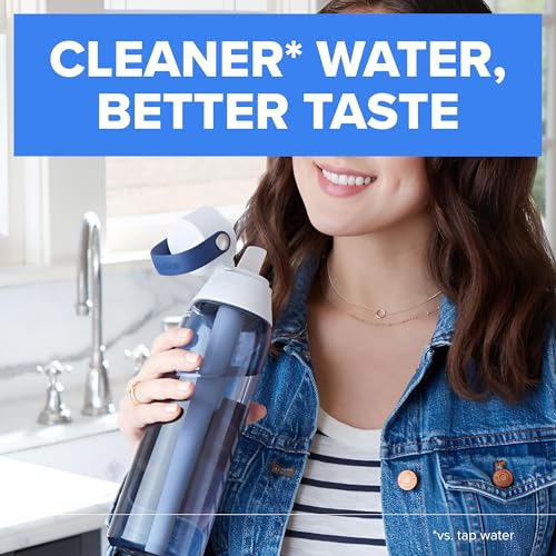 Hard Sided Plastic Premium Filtering Water Bottle