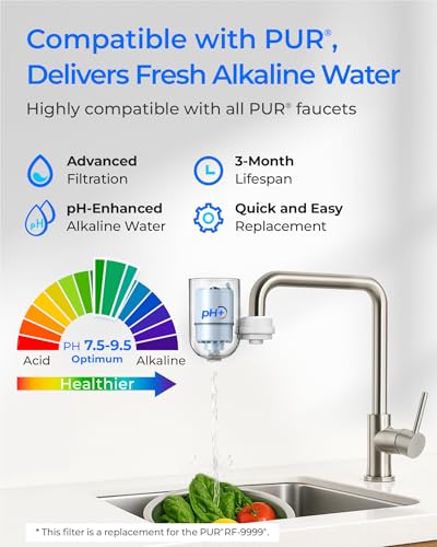 Alkaline] Waterdrop CF08D Faucet Water Filter (3 Count)