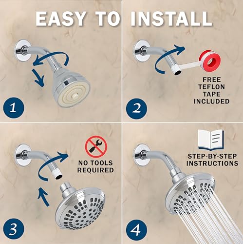 6 Function Luxury Shower Head