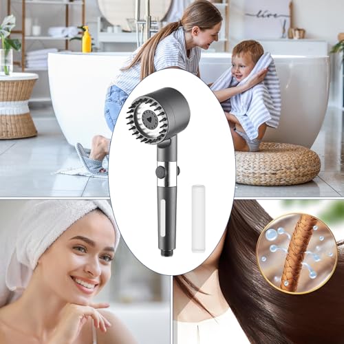 Multi Stage Shower Filter Replacement Compatible with PWERAN Shower Filter for Fitespot shower filter For Handheld Shower Head (3 Count)