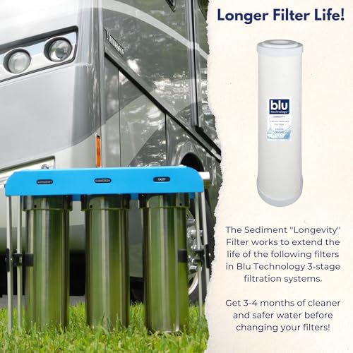 GoBluTech 10 Inch RV Water Filter Recharge Pack for AR3 XLT