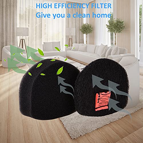 for Shark Cordless Handheld Vacuum UltraCyclone Pet Pro Plus Replacement Foam Felt Filters (4 Count)