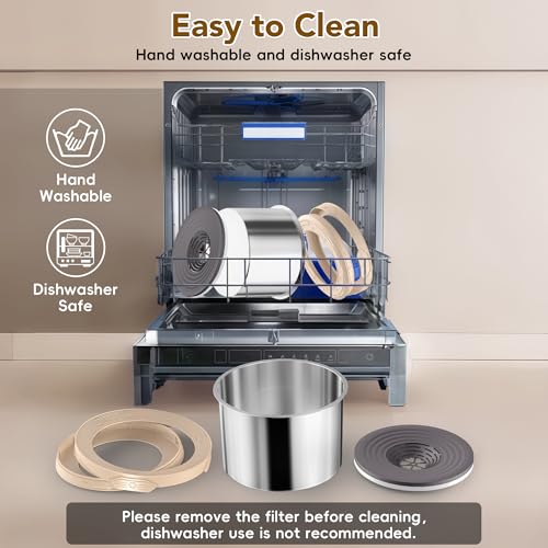 10L Dog Water Bowl No Spill Stainless Steel for Slow Drinking Beige