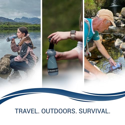 Water-to-Go Water Filter Bottle for Hiking, 18.5oz/55cl, Value Bundle