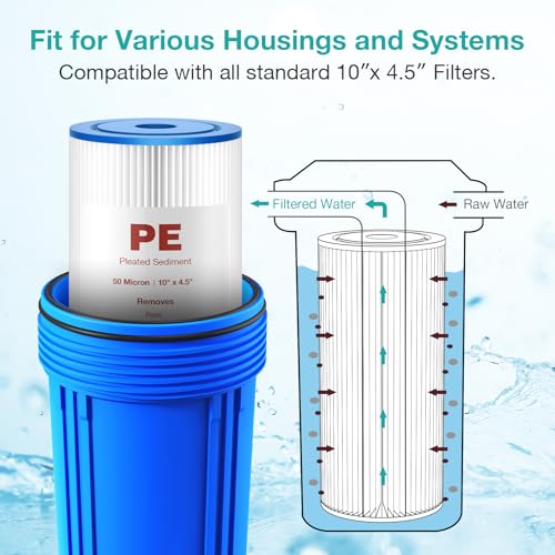 10"x4.5" Pleated Sediment Water Filter (4 Count)
