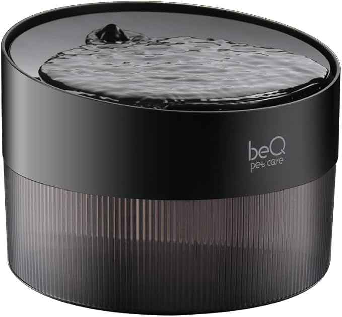beQ Cat Water Fountain,2.5L/84oz Indoor Ultra-Quiet Pet Water Dispenser, BPA Free, Visible Water Level, Suitable for Cats, Small Dogs, and Other Pets, with Large Size Filter