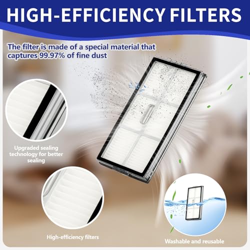 25 Pcs Saros 10R Replacement Accessories Kit Compatible with Roborock (25 Count)