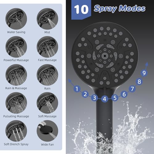 5 spray Filtered Rainfall Shower Head Combo