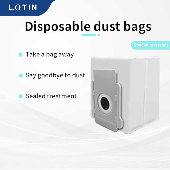 LOTIN Replacement Parts Kit Compatible with Roomba s9(9150),s9+(9550), Series Vacuum Cleaner.Pack of 2 Set of Multi-Surface Rubber Brushes,8 Side Brushes,8 Filters,10 Dust Bags,2 Tools … - AquaVibe