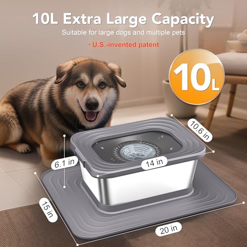 10L Stainless Steel Dog Water Bowl